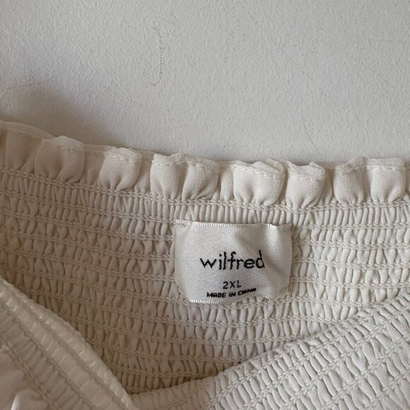 Aritzia Wilfred Tempest Sleeveless Tiered Chiffon Mini Dress Light Birch 2XL - Picture 8 of 9